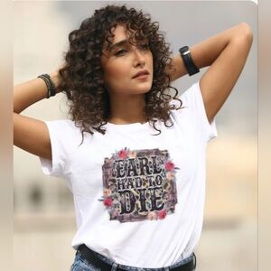 Women's White Graphic Tee